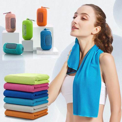 Portable Mini Silica Gel Set Cold Towel Soft Breathable Chil