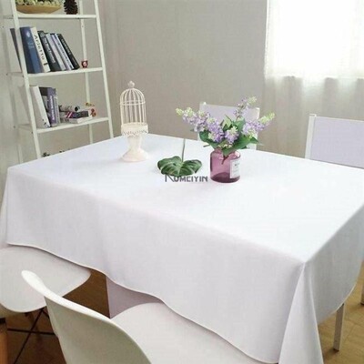 White tablecloth cloth art conference room long table