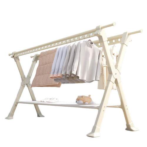 Foldable Aluminum Telescopic Clothes Drying Rack Balcony