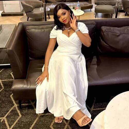 Plus Size Fashionable Elegant Long Strapless plus Size Dress