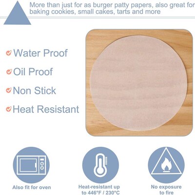 Hamburger Patty Paper Patty Paper Sheets for Burger Press