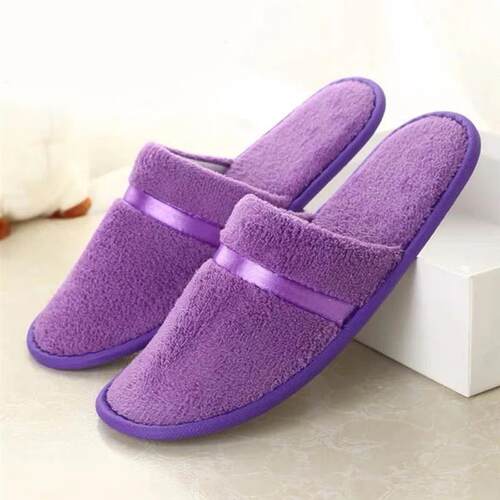 Winter Fur Slippers Women plush Home Shoes Hotel Flat Slippe