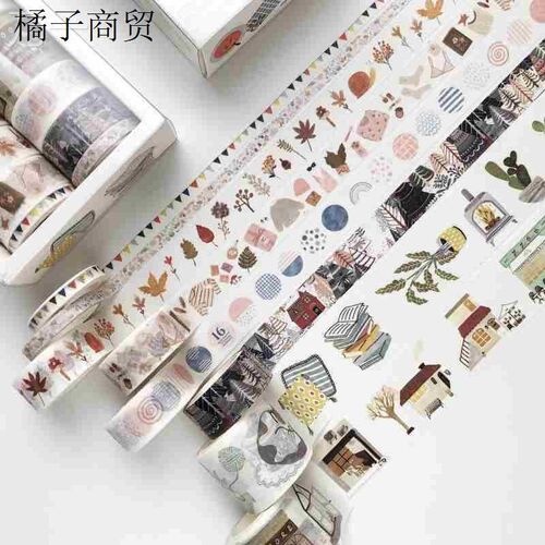 8pcs/set Cute Basic color Washi Tape Box-Packed Scrapbook DI