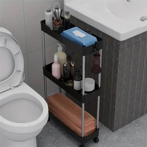 Push Trolley Shelf Floor Multi-layer Bathroom Bathroom Crevi
