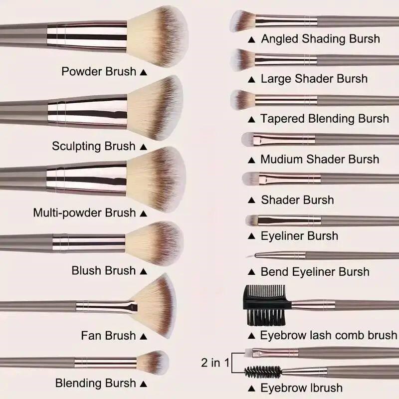 3-20Pcs Makeup Brushes Set Foundation Eyeshadow Blush Highli图片