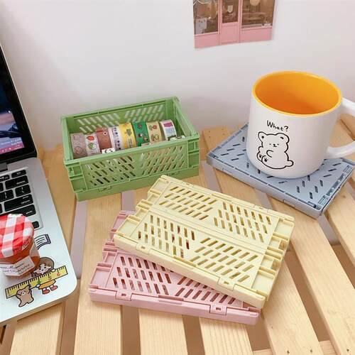 Mr.paper 6 Styles Plastic Stackable Foldable Stationary Hold