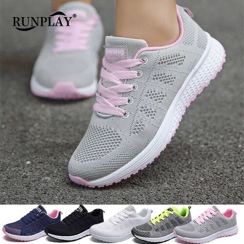 Woman Tennis Shoes Fashion Tenis Feminino Lace-Up White Spor
