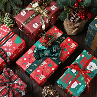 2Pcs Christmas Wrapping Paper 27 x 39  Gift wrapper paper