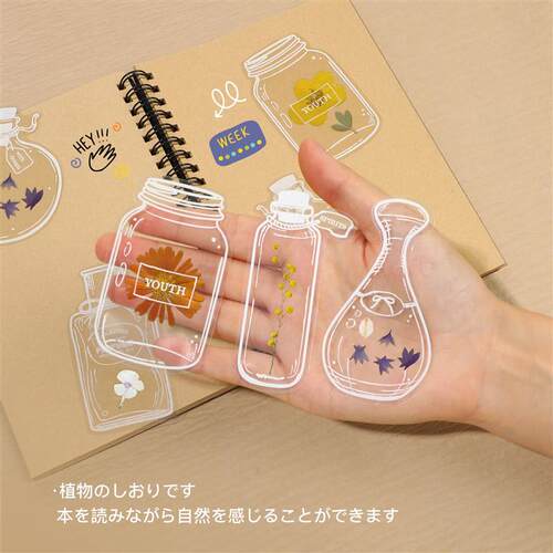 30pcs Transparent Dried Flower Bookmarks Diy Bookmark For St