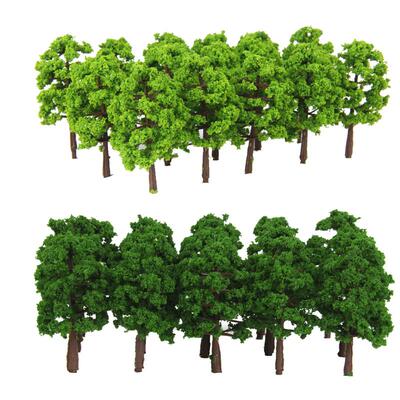 40 Pieces 8cm 50 N Scale Plastic Model rees Railroad Landsca