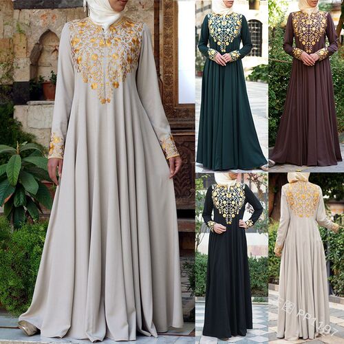 Muslim black abaya islamic clothing for women dubai kaftan r