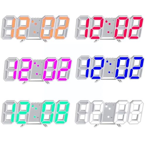 3d Led Digital Alarm Clock Three-dimensional Wall Clock Cloc