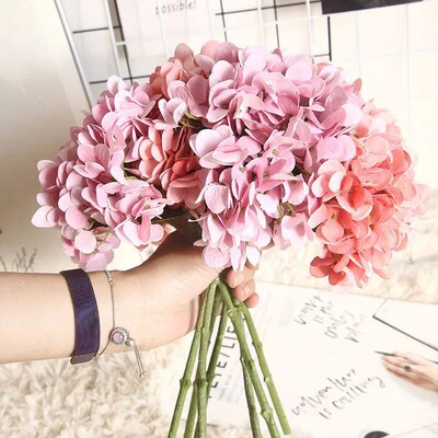 1 bouquet Artificial Peony Hydrangea Flower Home Wedding Par