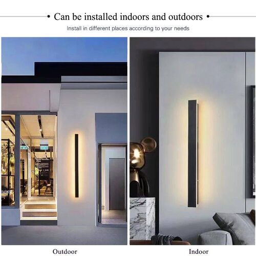 Modern Waterproof LED Outdoor Wall Lamp Long Strip IP65 Porc