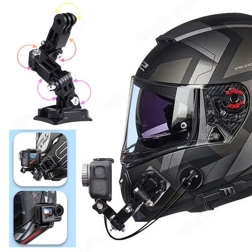 Helmet Strap Mount For Gopro Hero 10 9 8 7 6 5 4 3 Motorcycl