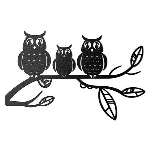 Owls Metal Wall Art Decor Animal Statue Iron Wall Hanging