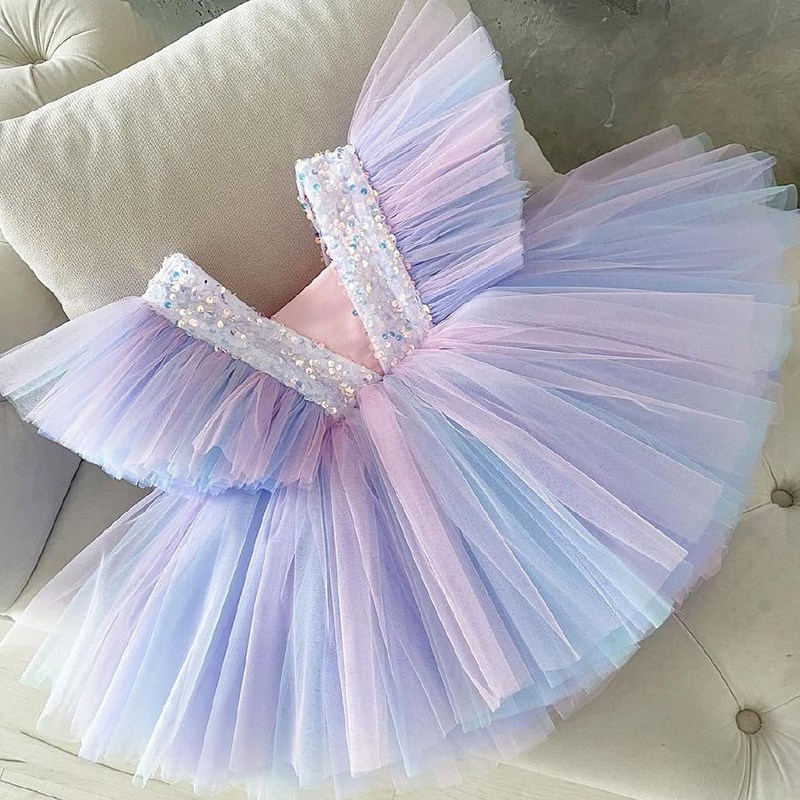 Wedding Birthday Dresses For Girls 3-8 Years Elegant Party S图片