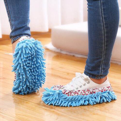 1/2/3/4PC Multifunction Floor Dust Cleaning Slippers Shoes L