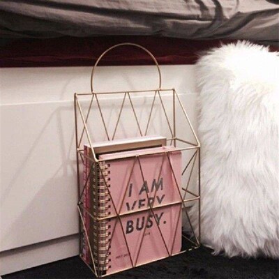 Hollow-out Metal File Holder Office Desk Magazine Holders