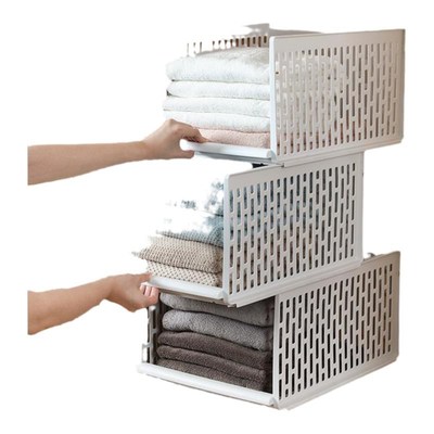 wardrobe layered partition storage box drawer large cabinet1