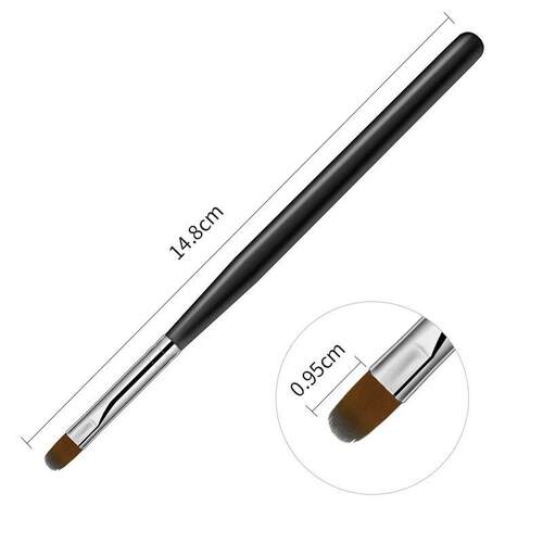 1Pc Nail Art Brush Black Handle Pattern Acrylic UV Gel Exten