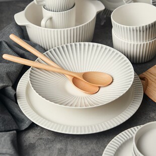 pure white round plates Dinner plate home cerami 盘子