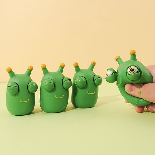 2023 New Squishy Toy Green Eye Worm Squeeze Toy Sress Reliev