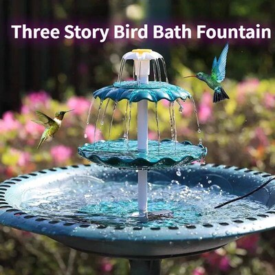 Three Layer Flowing Solar Fountain with 3.5W Solar Water Pum
