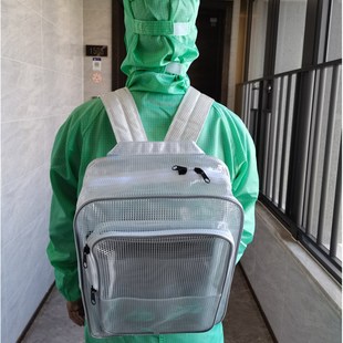 百级网格无尘服连体净化服全身男女防尘衣斜拉侧拉式防静电工作服