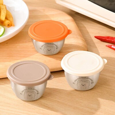 Home Kitchen 304 Stainless Steel Dip Seasoning Box Cartoon B