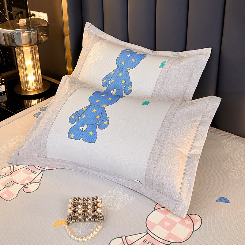 夏天冰丝凉席可折叠单人学生宿舍席子卡通家用软席水洗机洗冰藤席,床上用品,冰丝席,淘宝优惠券,粉丝福利购,淘宝优惠卷