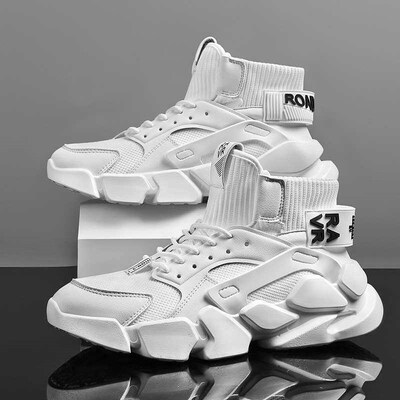 Large Size Mens Shoes Fashionable Breathable Thick-soled Da