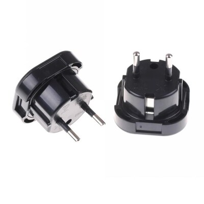 2pcs New UK To European Plug Adapter Socket Plug Converter T