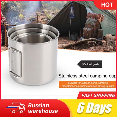 250/350/500ml 304 Stainless Steel Water Bottle Portable Camp