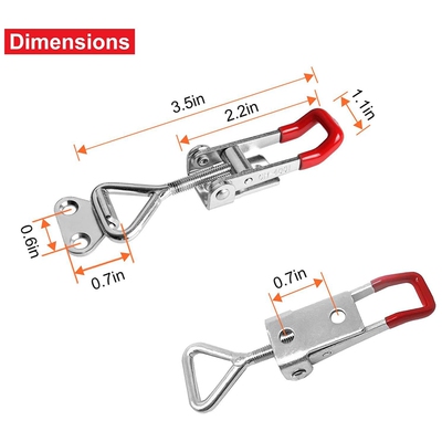 8 pcs Adjustable Toolbox Case Metal Toggle Latch Catch Clasp