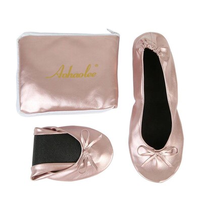 Women Shoes Flats Portable Fold Up Ballerina Flat Shoes Roll