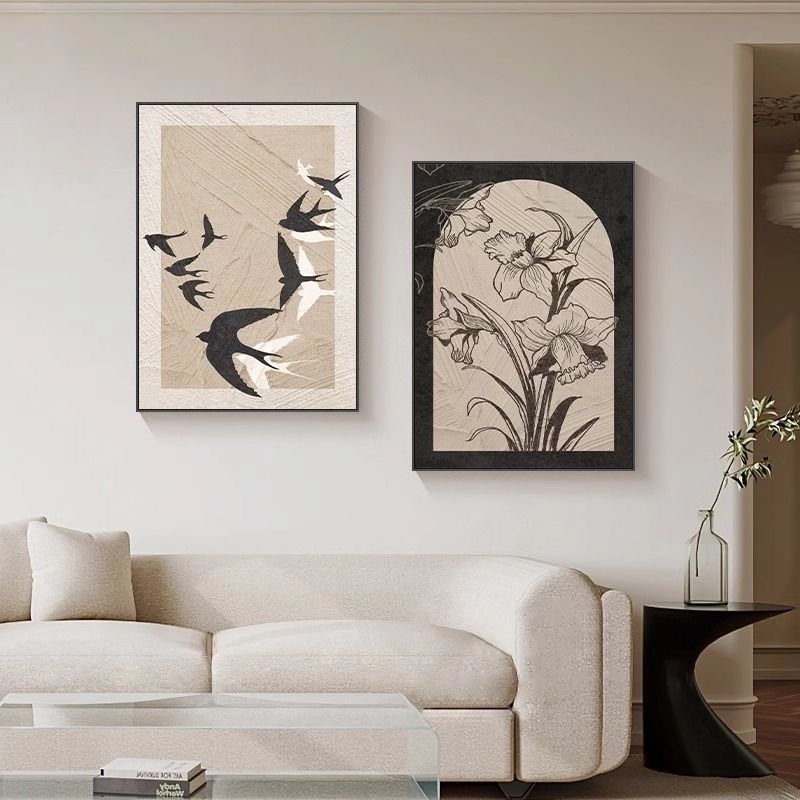 中古风餐厅装饰画法式复古客厅饭厅墙面挂画卧室房间床头壁画,家居饰品,现代装饰画,淘宝优惠券,粉丝福利购,淘宝优惠卷