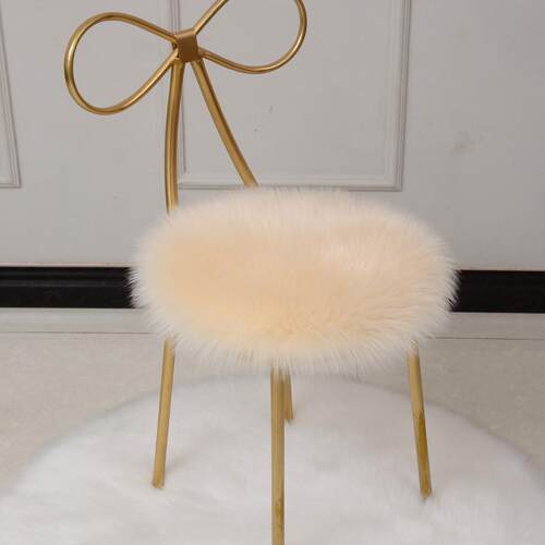 New Solid Color Warm Wool Round Cushion Stool Pad Thickening