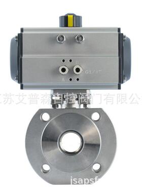 气动对夹薄型球阀/Q671F-16P不锈钢气动意式对夹薄型球阀