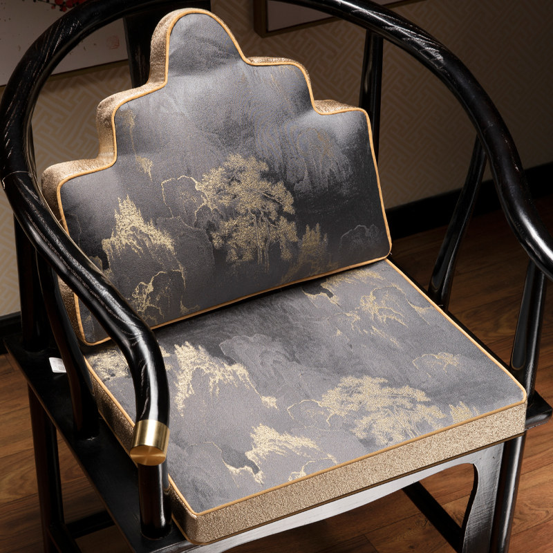 中式乳胶垫红木沙发圈椅茶椅太师椅垫子实木家具套罩定制高档防滑