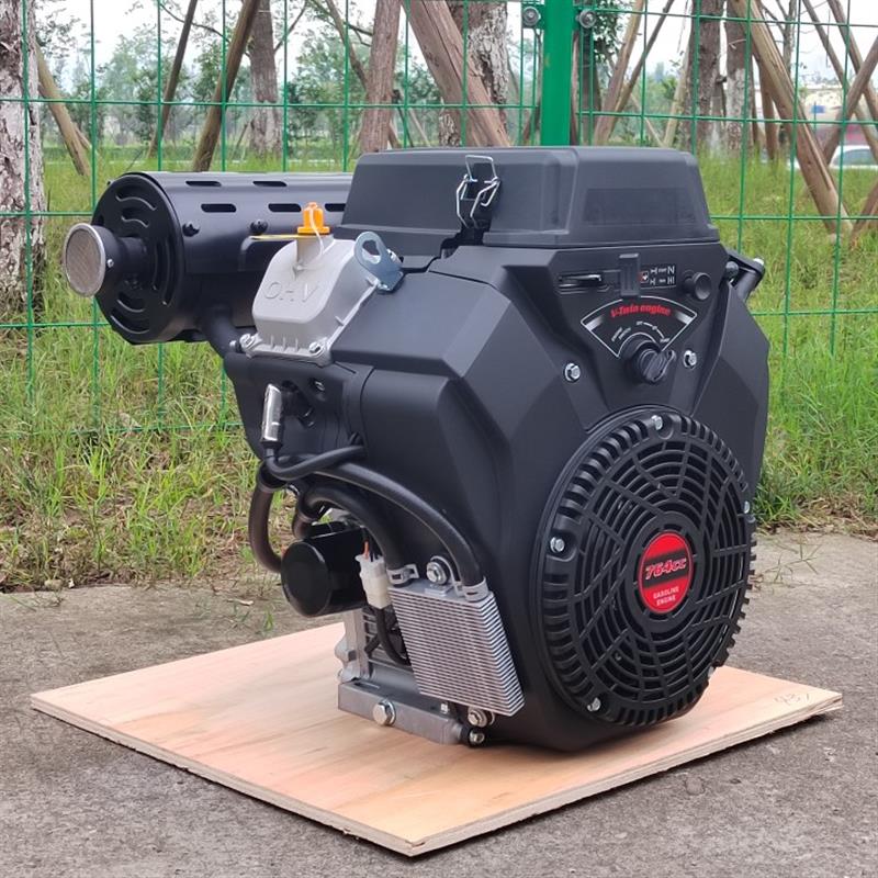 新款隆鑫双缸汽油机LC2V80FD船用动力27HP四冲程764cc抹光机包邮