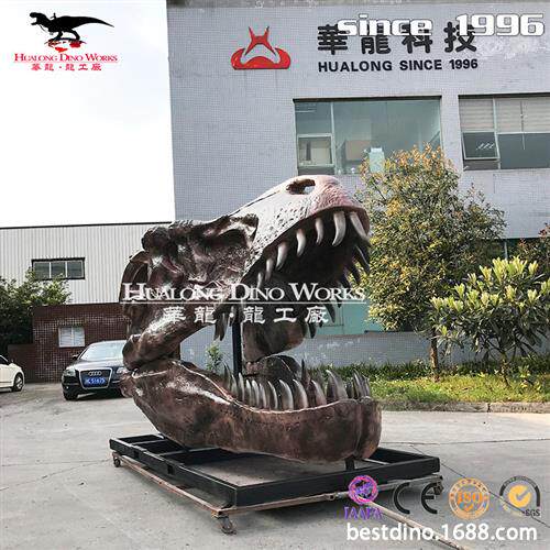 博物馆展览仿真恐龙骨架骨架头玻璃钢恐龙模型制作