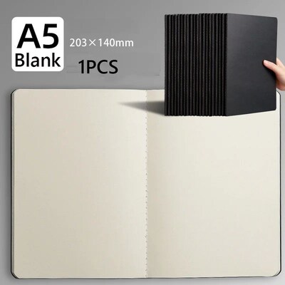 A4/A5/B5 Sketchbook Diary Notebook Blank Grid Line Notepad D
