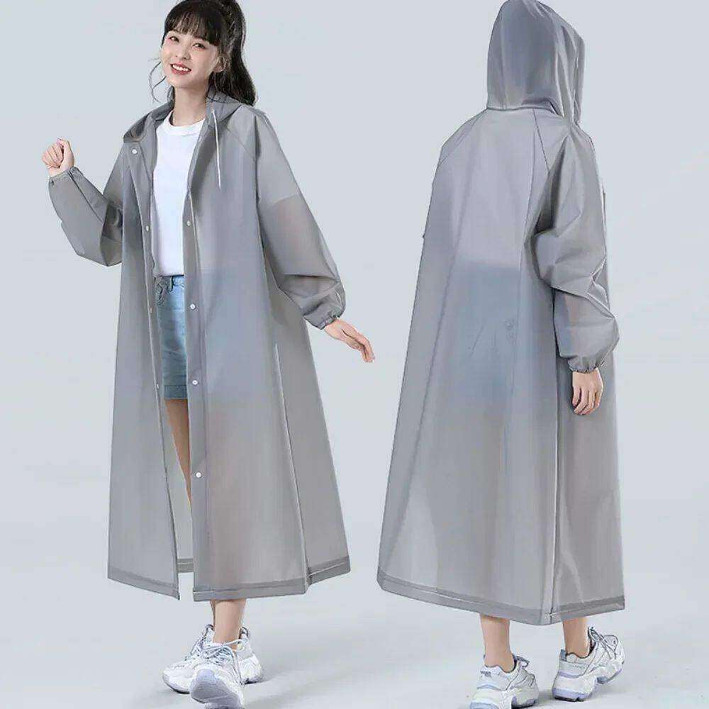 Hot Sale Reusable Transparent Raincoat for Man & Women Thick