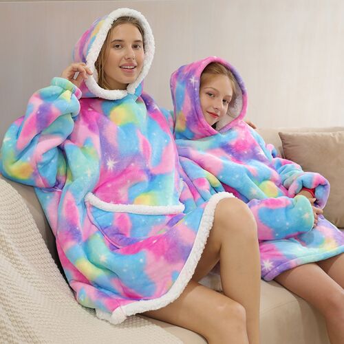 Oversized Family Matching Homewear Plush Fleece Sherpa Blank