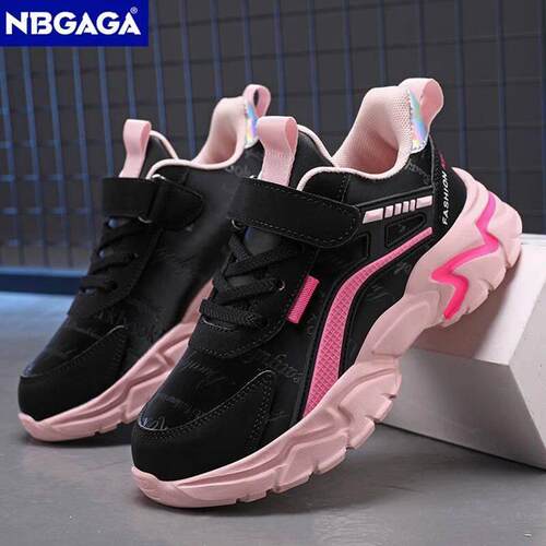 Kids Casual Pink Girls Leather Shoes Fashion For 7-15y Light