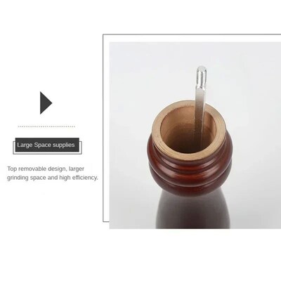 Salt and Pepper Grinder Solid Wood Spice Pepper Mill with St
