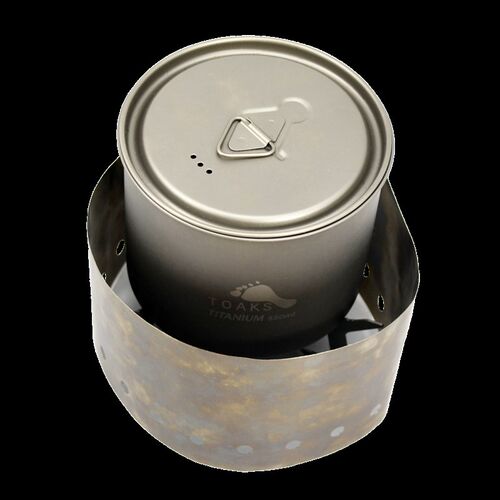 TOAKS Titanium Windscreen Camping Stove Wind Shield Gas Stov