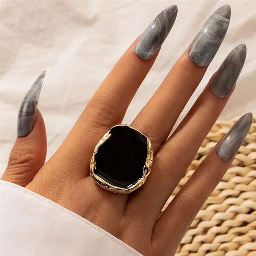 2024 Fashion Vintage Men Vintage Ring Enamel Rings Punk Clas