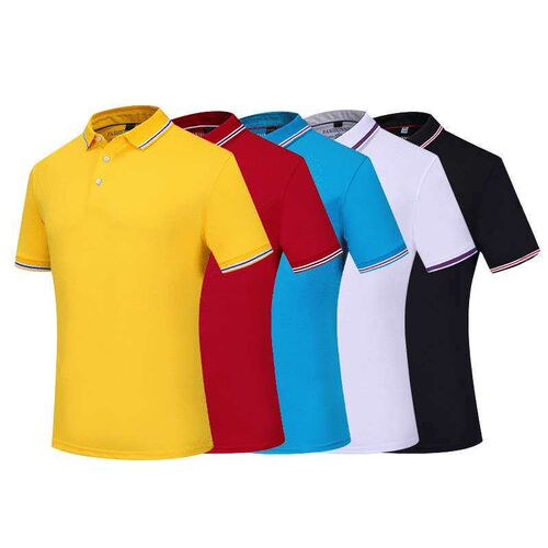 Summer short-sleeved mens polo shirt custom-made lapel over